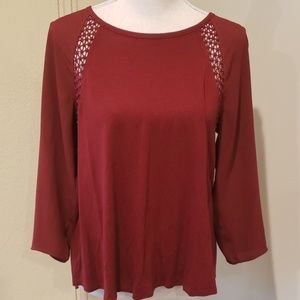 Loft mixed media  top Sz S